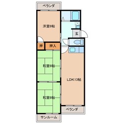 津駅 徒歩12分 3階の物件間取画像